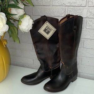Frye Dark Brown Heeled Boots